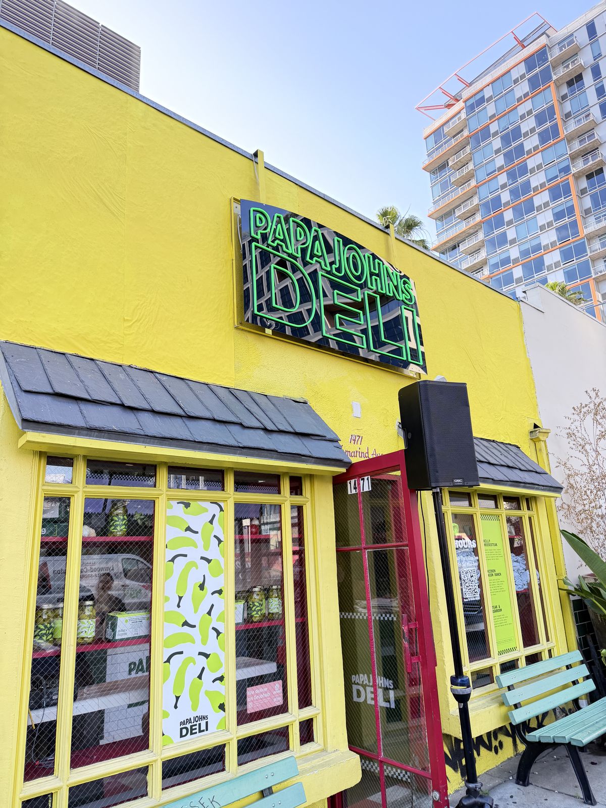 Retail storefront transformed for a weekend brand customization takeover